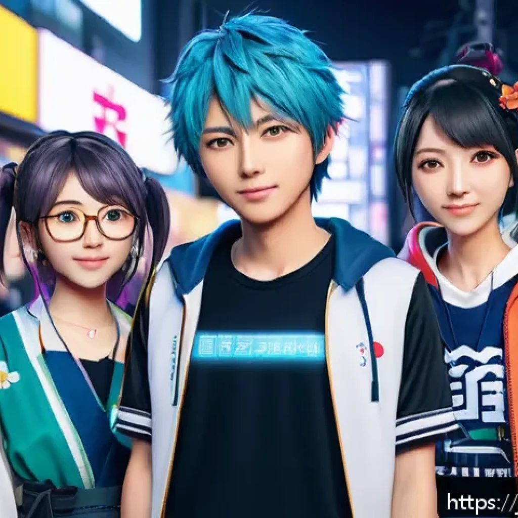 FC온라인 비공식 모드 - A vibrant gaming community forum scene set in a modern digital space, featuring diverse anime-style ...