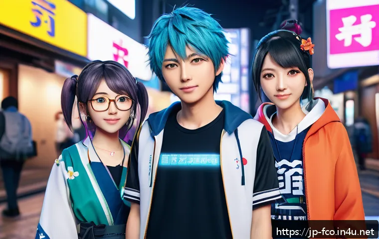 FC온라인 비공식 모드 - A vibrant gaming community forum scene set in a modern digital space, featuring diverse anime-style ...