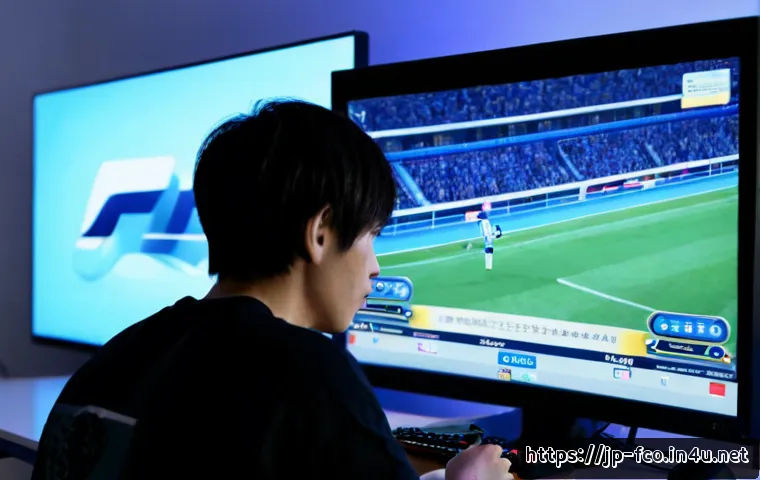 FC온라인 신규 클래스 분석 - Photorealistic Japanese male gamer in his twenties studying a football video game player-class compa...